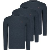 Resim Üçlü Set T8588 Dewberry Yuvarlak Yaka Erkek Sweatshırt-antrasit-antrasit-antrasit Antrasit-antrasit-antrasit 