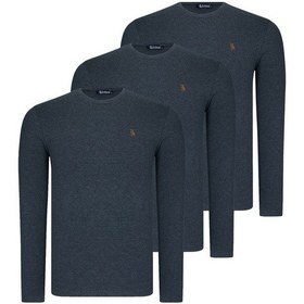 Resim Üçlü Set T8588 Dewberry Yuvarlak Yaka Erkek Sweatshırt-antrasit-antrasit-antrasit Antrasit-antrasit-antrasit 