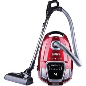 Resim Gadahome Stilevs Soundless 700W Sessiz Yatık Elektrikli Süpürge - Kırmızı Gri 