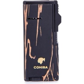 Resim Cohiba 3 Torch Puro Çakmağı – Siyah Ahşap Desenli CCM0530 