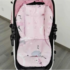 Resim Trendooze Turcoshop11 Pembe Prenses 0-3 Yaş Bebek Arabası Kalın Yastıklı Şilte, Tüm Mevsimler İçin Uygun 