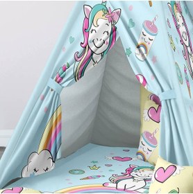 Resim instababyrooms Çocuk Oyun Çadırı Unicorn Dijital Baskılı 