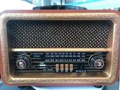 Resim Rt-861 Bluetooth Fm-Usb-Tf-Aux Nostaljik Radyo Kumandalı Everton