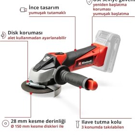 Resim AyrStore Te-Ag 18/115 Li - Solo, Akülü Avuç Taşlama 