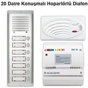 Resim 20 Daire Konuşmalı Hoparlörlü Diafon 