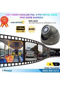Resim Metal Kasa Ahd 1080p/analog Pal Mini Dome Araç Kamerası 4 Pin Aviation 