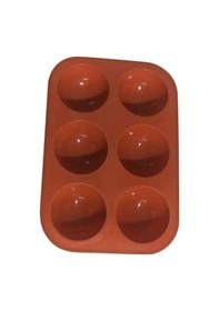 Resim Kek Kalıbı Yarım Top Pişirme Kalıbı Silikon Tepsi Buz Topu Çikolata Kalıbı 6 Lı Çok Renkli 