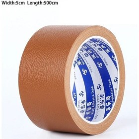 Resim Kendinden Yapışkanlı Deri Tamir Bandı Kanepe Araba Koltuğu Çanta Ceket Mobilya Brown 5cm X 500cm 