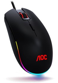 Resim GM500 RGB Optik Siyah Oyuncu Mouse AOC