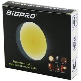 Resim Sensörlü 0--3mt Usb Şarjlı Sarı Led Yuvarlak Lamba Çap: 8.3cm - Kalınlık: 2cm 4604 Beyaz 