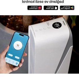 Resim Hakay Akıllı Turbo Fanlı Isıtıcı 2000W, Wi-Fi Kontrol 