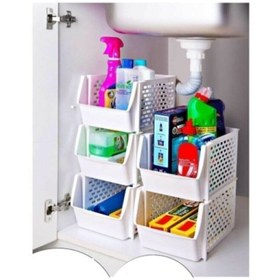 Resim Timex 2 Katlı Ayrılabilir Mutfak Banyo Rafı Düzenleyici Organizer2 Adet 