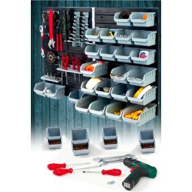 Resim 43 Parça Hırdavat ve Organizer Seti, Duvar Paneli, Çok Amaçlı Tasarım 