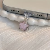 Resim 1 adet Yeni Elmas Yıldız Telefon Toz Fişi Iphone Type-C ve Android Telefon Şarj Portları için Uygun. 
