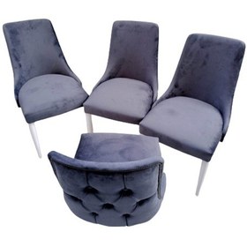 Resim Bengimobilya Sandalye Papel Model Kayın Torna Retro Ayak Babyfac Antrasit Kapi 