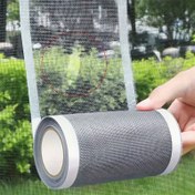 Resim Kapı ve Pencere Onarım Bandı, Yırtıkları Tamir Etmek için Plastik Yapışkanlı Yama, Sivrisinek Ağı Tamiri için Kendinden Yapışkanlı File Film, Su Geçirmez Değil, Uygulaması Kolay 