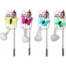 Resim Pawise 47 CM Kelebek Figürlü Kedi Oltası Çok Renkli 