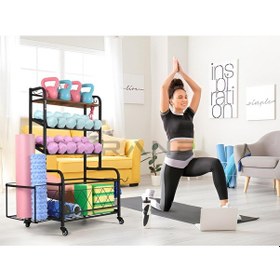 Resim Rane Yoga Pilates Kettlebell Dambıl Yoga Roller Mat Standı 