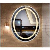 Resim GLOBAL LED MIRROR 73x93 Cm Kumlamalı Elips Ledli Ayna Banyo Aynası Dekoratif Ayna Boy Ayna Salon Duvar Ayna 
