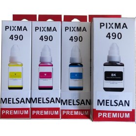 Resim Melsan Canon İle Uyumlu Pixma G1400 Mürekkep 4 Renk Takım 