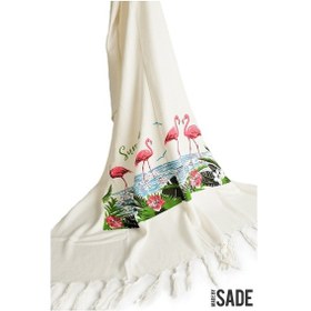 Resim Peştemal Bambu Flamingo Desen 