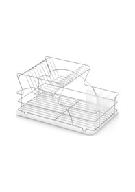 Resim Geseus Home İki Katlı Tabaklık Bulaşıklık Krom Şeffaf Kb009 Krom 