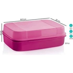 Resim Tupperware Poğaça Kurabiye Saklama Kutusu Saklama Kabı Pembe F20 