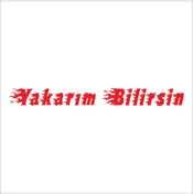 Resim nehay shop Yakarım Bilirsin Oto özel yeni sticker Kırmızı 30*3 Cm 