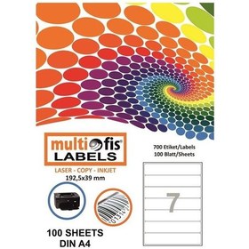 Resim Multiofis 192.5X39 MM Laser Etiket 5107 