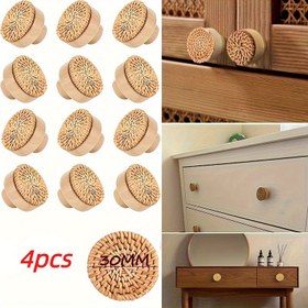Resim 4, Rattan Yuvarlak Ahşap Saplar, Basit Dolap Çekmeceleri 