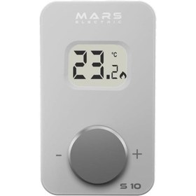 Resim Mars S10 Kablosuz Dijital Oda Termostatı Yüksek Hassasiyetli Beyaz 