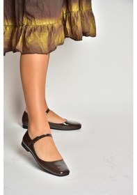 Resim Fox Shoes S726252508 Kadın Babet - Kahverengi Rugan 