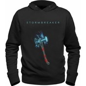 Resim Alfa Tshirt Thor Mjolnir Hammer Çocuk Siyah Sweatshirt 