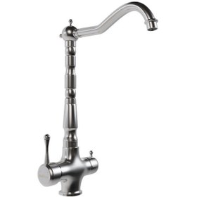 Resim Real Stone Ares Rustik Arıtmalı Krom Mutfak Eviye Bataryası Krom 