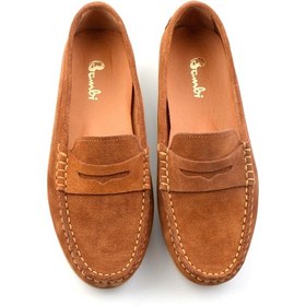 Resim Bambi Taba Hakiki Deri Kadın Loafer Ayakkabı K01680000102 