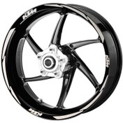 Resim Deeb Ktm Jant Şeridi Reflektif Beyaz Beyaz Model S N11.69964 
