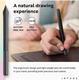 Resim Wacom Intuos Orta Boy Bluetooth Grafik Çizim Tableti 