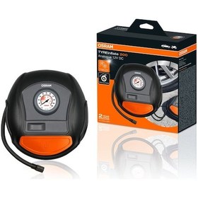 Resim Osram 12V Lastik Şişirme Hava Kompresörü 120W 90Db 80Psi Analog 