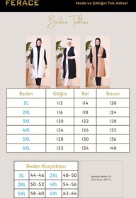 Resim Uzun Buyuk Beden Yelek Kadin Hermevsim - siyah / 3XL 