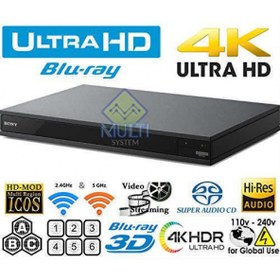 Resim SONY X800 2K/4K UHD - 2D/3D - Multi System All Region Blu Ray Disc DVD Player 100-240V Sony