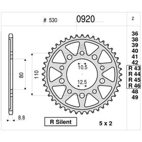 Resim Ognibene Honda 750/900 Arka Dişli 43T 