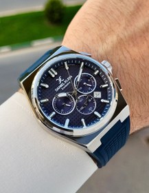 Resim Daniel Klein Kasası Gri Kordonu Lacivert Renk Ayarlanabilir Kordonlu 44 Mm Fonksiyonel Erkek Kol Saati 
