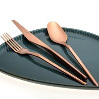 Resim Jumbo 5100 Quartz Titanyum Bronz 84 Parça 12 Kişilik Çatal Kaşık Bıçak Seti 