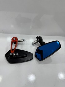 Resim Motosiklet Gidon Aynası Üniversal Tüm Motosikletlere Uyumludur- Turuncu 