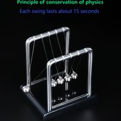 Resim Newton'un Karkasası Dengeli Metal Topu, Taşınabilir Bilim Fizik Masaüstü Oyuncak, Başlangıç Seviye Becerisi, Dayanıklı PP Malzeme, Eğitici Fizik Deneyleri ve Bilimsel Gösterimler için Mükemmel, Siyah 