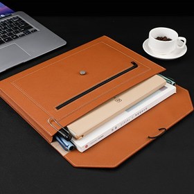 Resim Kalınlaştırılmış Versiyon A4 Dosya Çantası Moda Büyük Kapasiteli Ofis Depolama Klasörü İş Konferansı Ofis Dosya Çantası Belgeler Depolama Yönetimi 