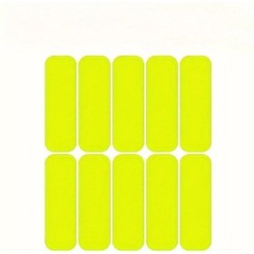 Resim Turcoshop11 10lu Floresan Yeşil Reflektif Çıkartma Gece Görünürlük Ve Yol Güvenliği İçin 
