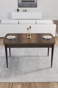Resim Canisa Concept Ege Serisi 70x114 Açılabilir Barok Ahşap Desen Mutfak Masası 