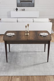 Resim Canisa Concept Ege Serisi 70x114 Açılabilir Barok Ahşap Desen Mutfak Masası 