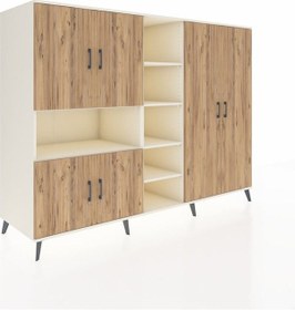 Resim Kronos Dolap 13 Raflı 6 Kapaklı 220x59x163 Aytaşı-çam/aytaşı Atlas Çam/aytası - Aytası 